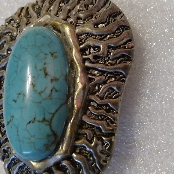 Nwt Faux Turquoise Stretch Ring - Picture 6 of 8